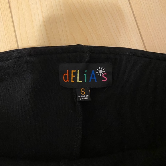 Black Mini Skirt with Front Slits - Picture 3 of 4